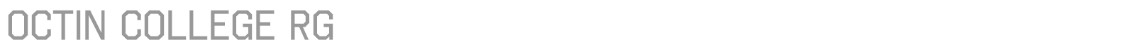 Octin College font preview
